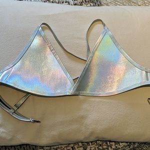 NWOT - Hoaka Space Holographic Swimwear Top